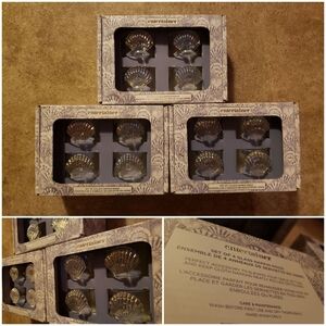 Entertainer Glassware Sea Shell Napkin Rings Set of 12